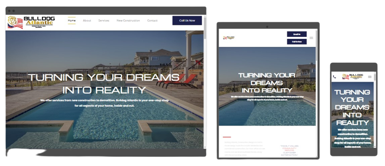 custom home builder website design