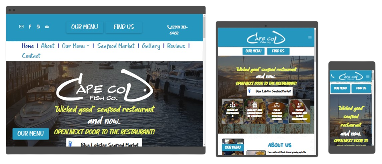 seafood restaurant website design