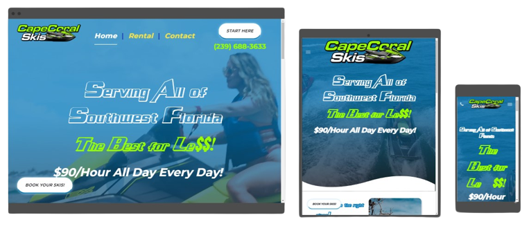 boat rental website design