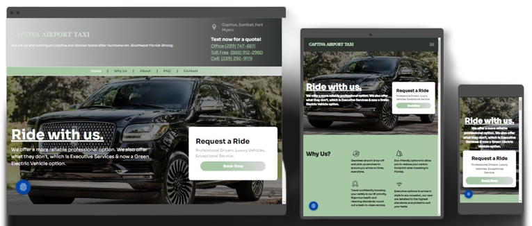 airport transportation website design