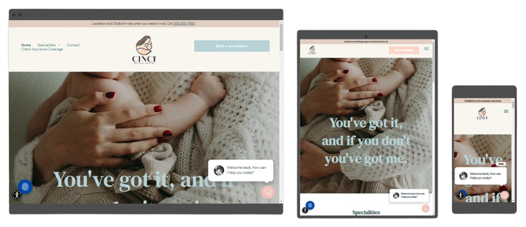 lactation consultant website design