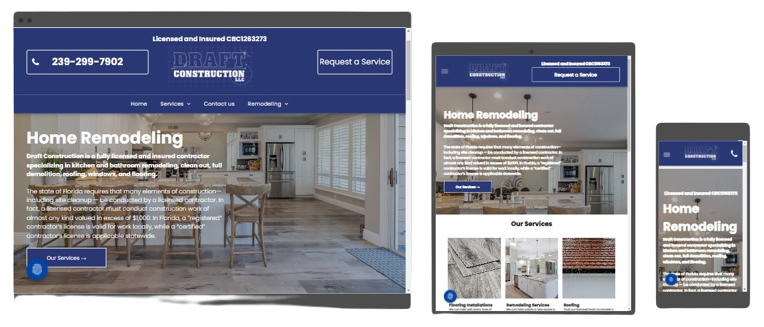 home remodeling website design
