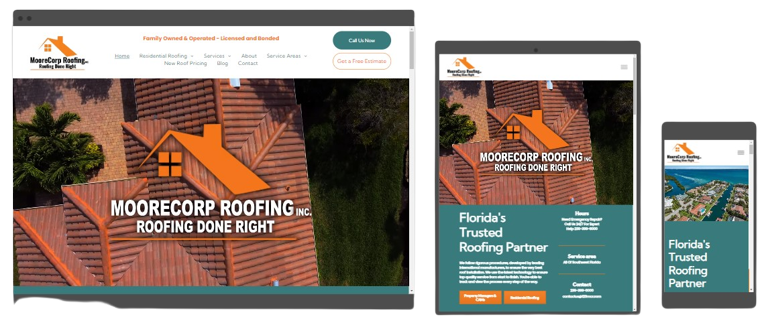 roofing contractor website design