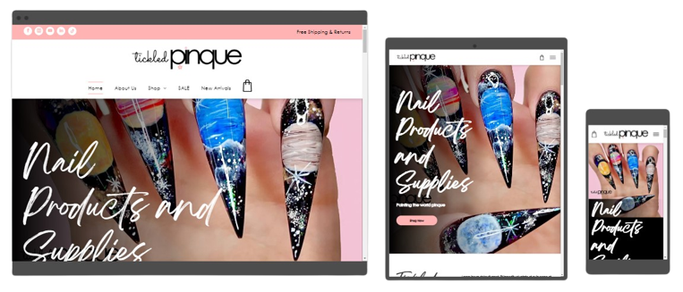 nail products online store website design