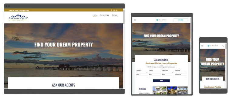 real estate agent website design