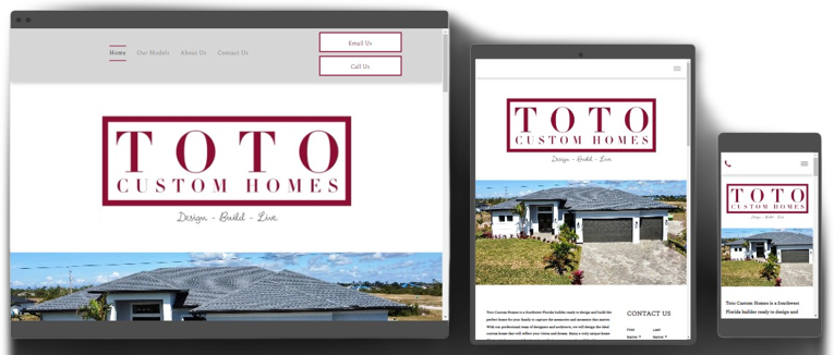 custom home contractor website design