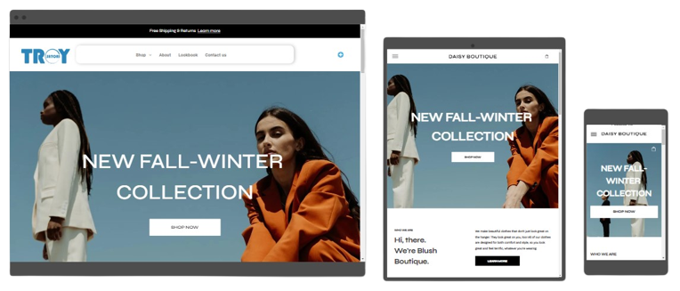 Online Clothing Store website design