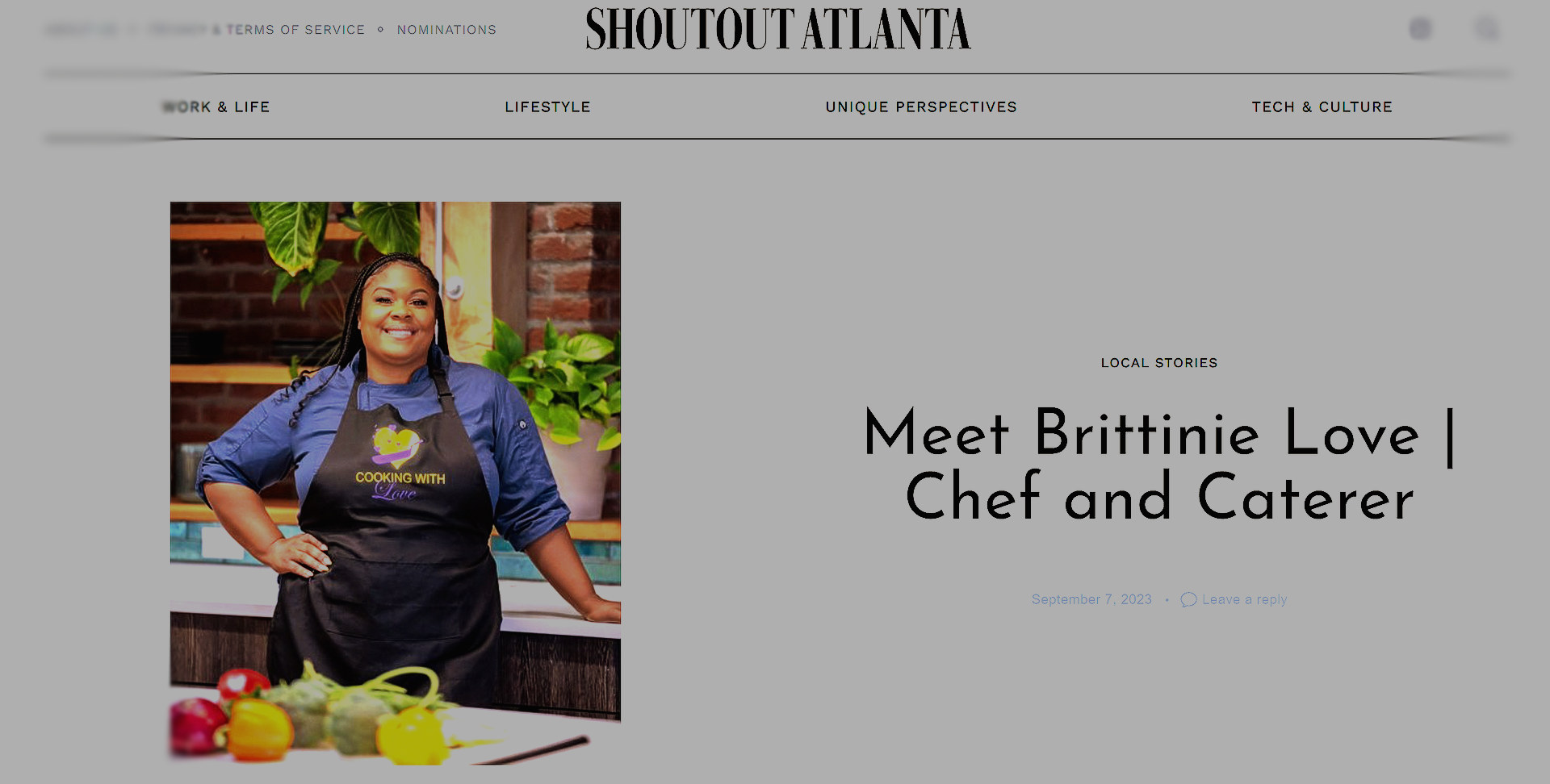 Shoutout Atlanta: Meet Brittinie Love | Chef and Caterer