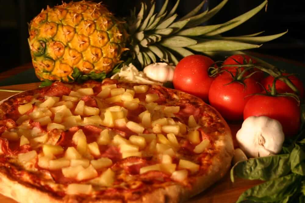 pineapple pizza at our Davis pizza restaurant