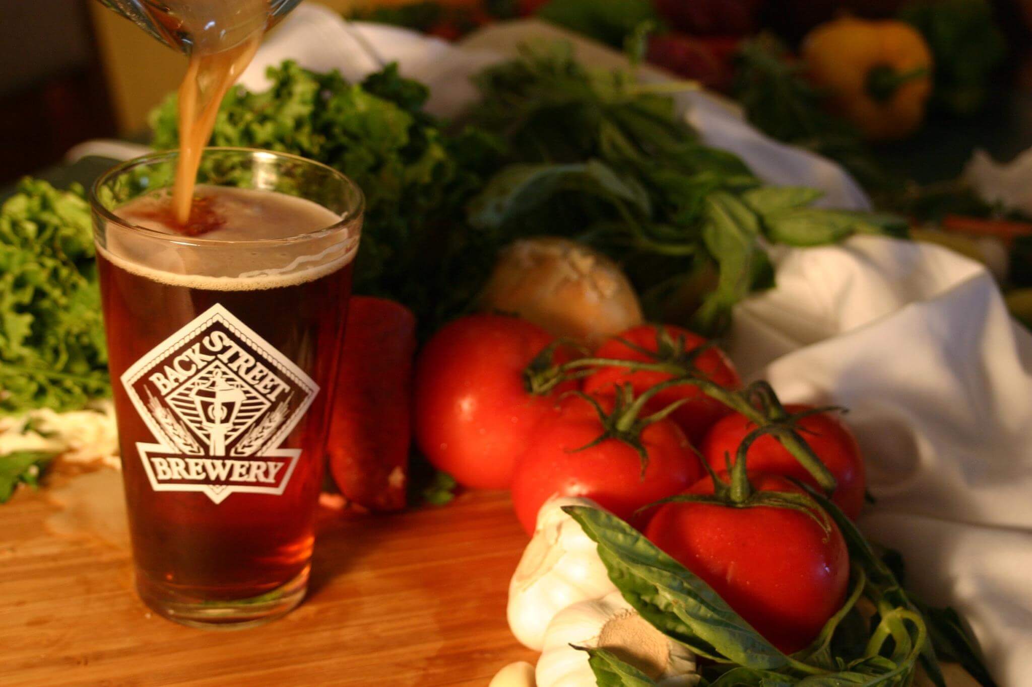 fresh ingredients at lamppost pizza