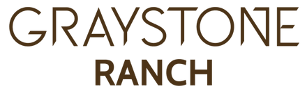 The logo for graystone ranch is brown and white on a white background.