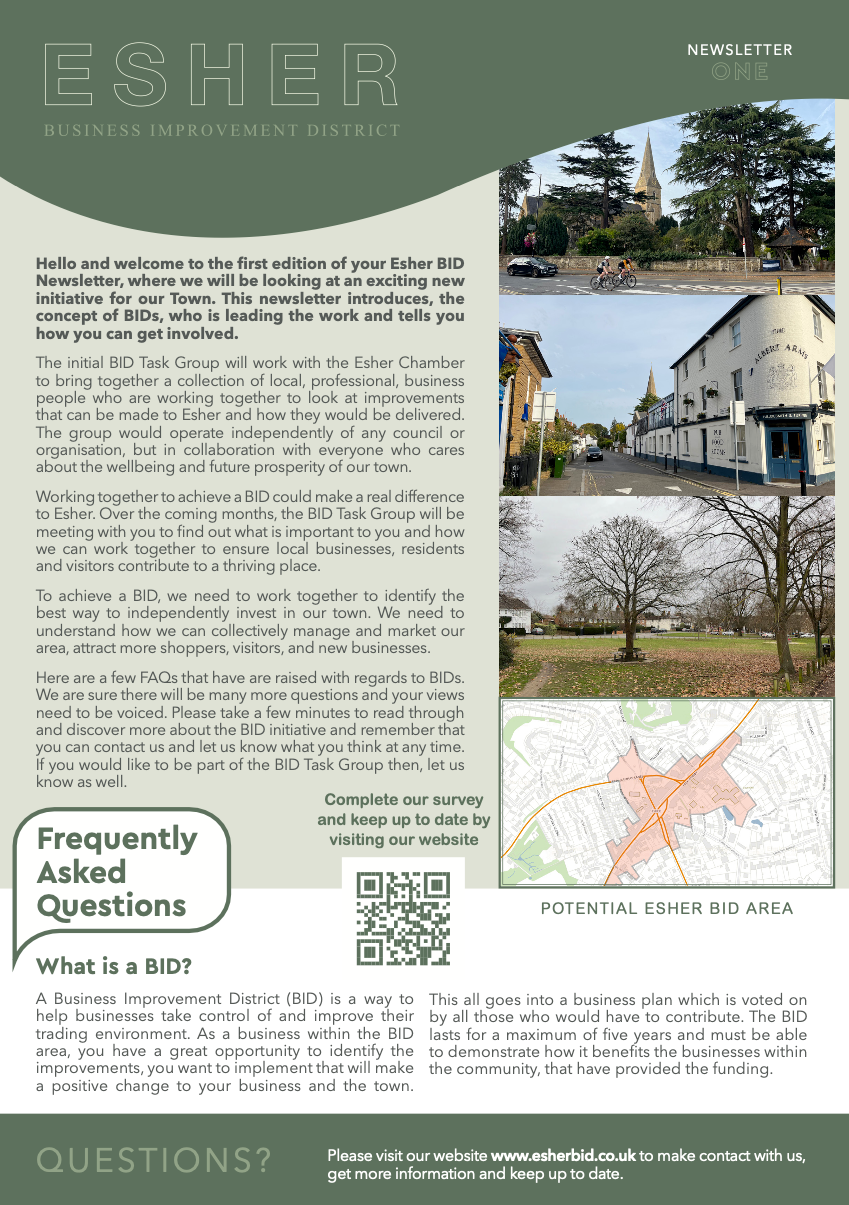 A flyer with a picture of a building and trees on it.