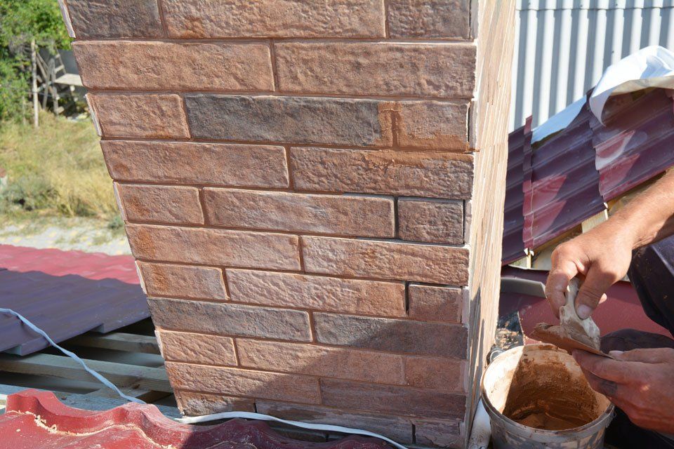 brick wall chimney