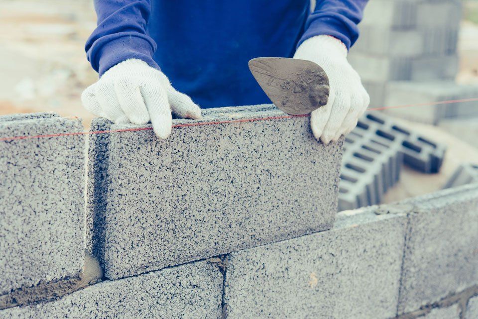 Concrete brick construction