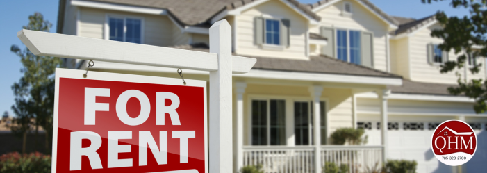 A nice, large-sized home with a for rent sign.