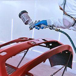 Auto Paint — Painting the Car's Bumper Red in Hattiesburg