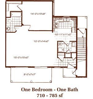 One Bed Floorplans