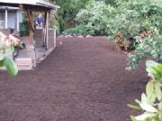 Yard tilled and leveled