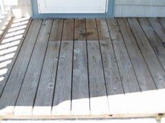 Oxidized walnut deck
