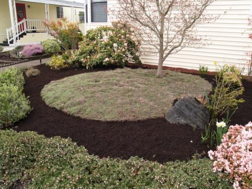 Re-contoured lawn bed