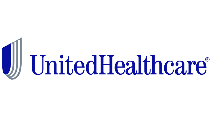 The united healthcare logo is blue and white on a white background.