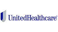 The united healthcare logo is blue and white on a white background.