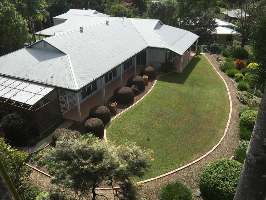 arial view of a lawn