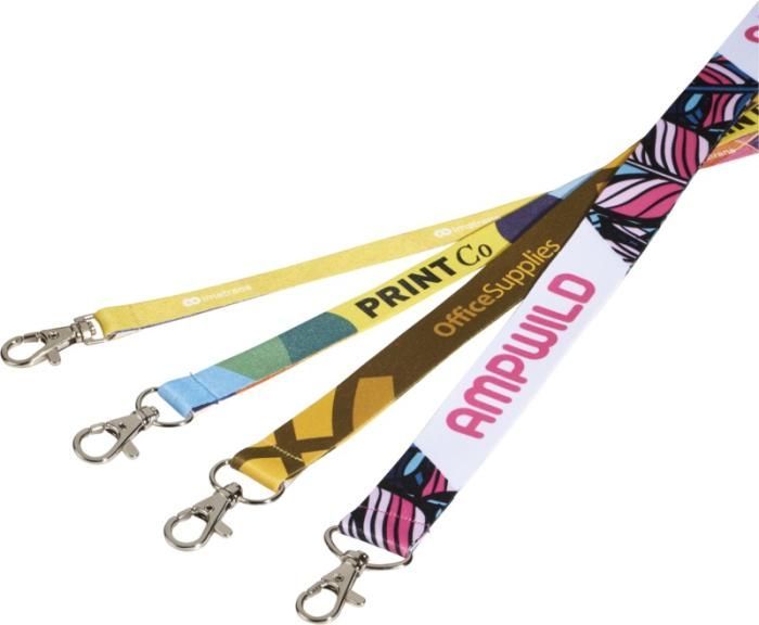 A bunch of lanyards with one that says ampwild on it