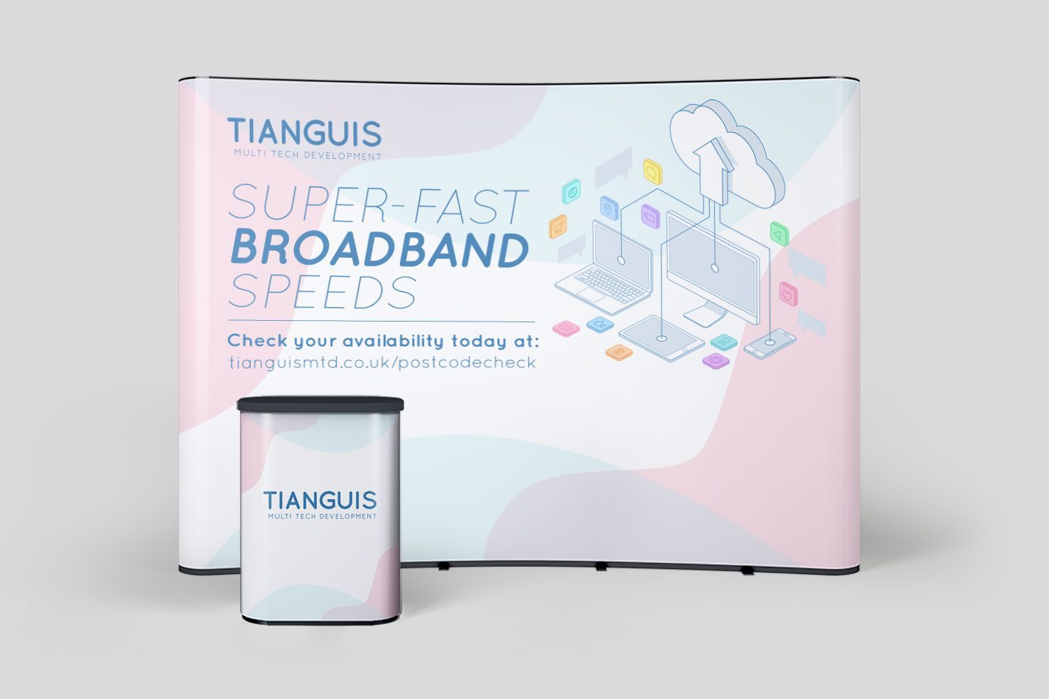 It is a mock up of a broadband display.