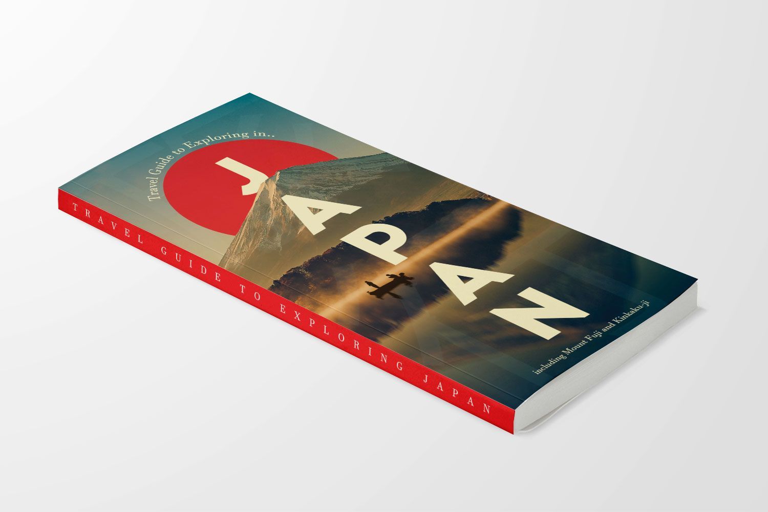 A book titled japan is laying on a white surface