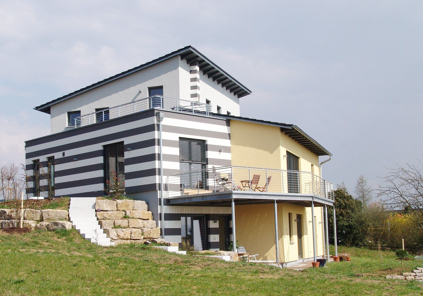 Holzhaus EFH verputzt