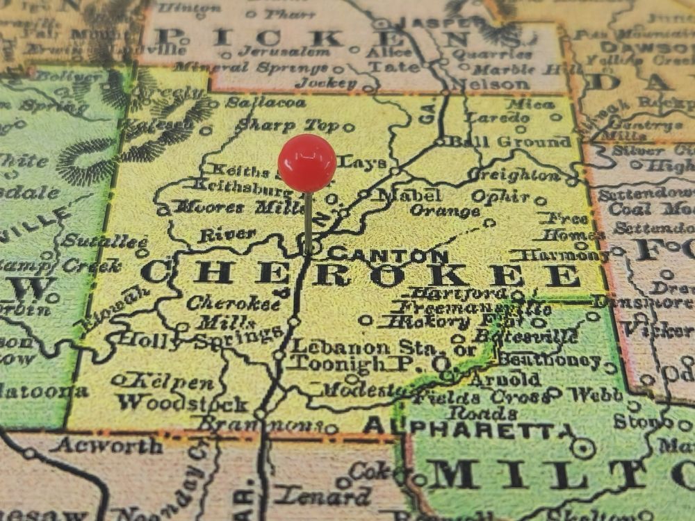 Cherokee county map picture