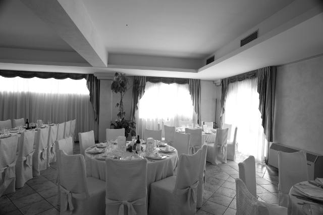sala per cerimonie allestita per l'evento