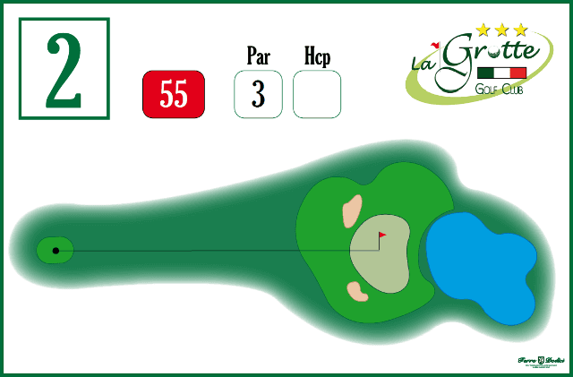 piantina del percorso n. 2 del campo da golf