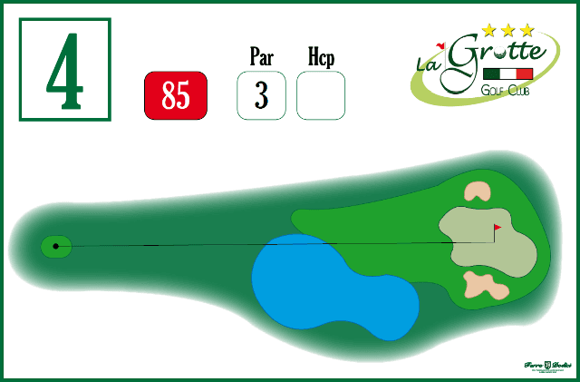 piantina del percorso n. 4 del campo da golf