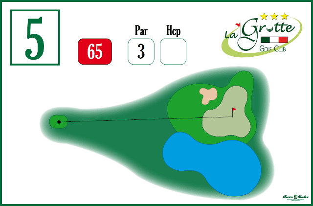 piantina del percorso n. 5 del campo da golf