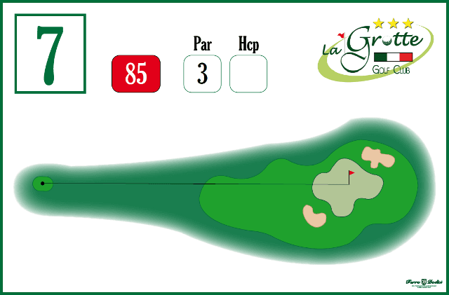 piantina del percorso n. 7 del campo da golf