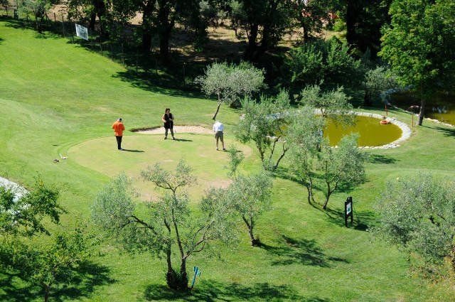 dei giocatori in un campo da golf