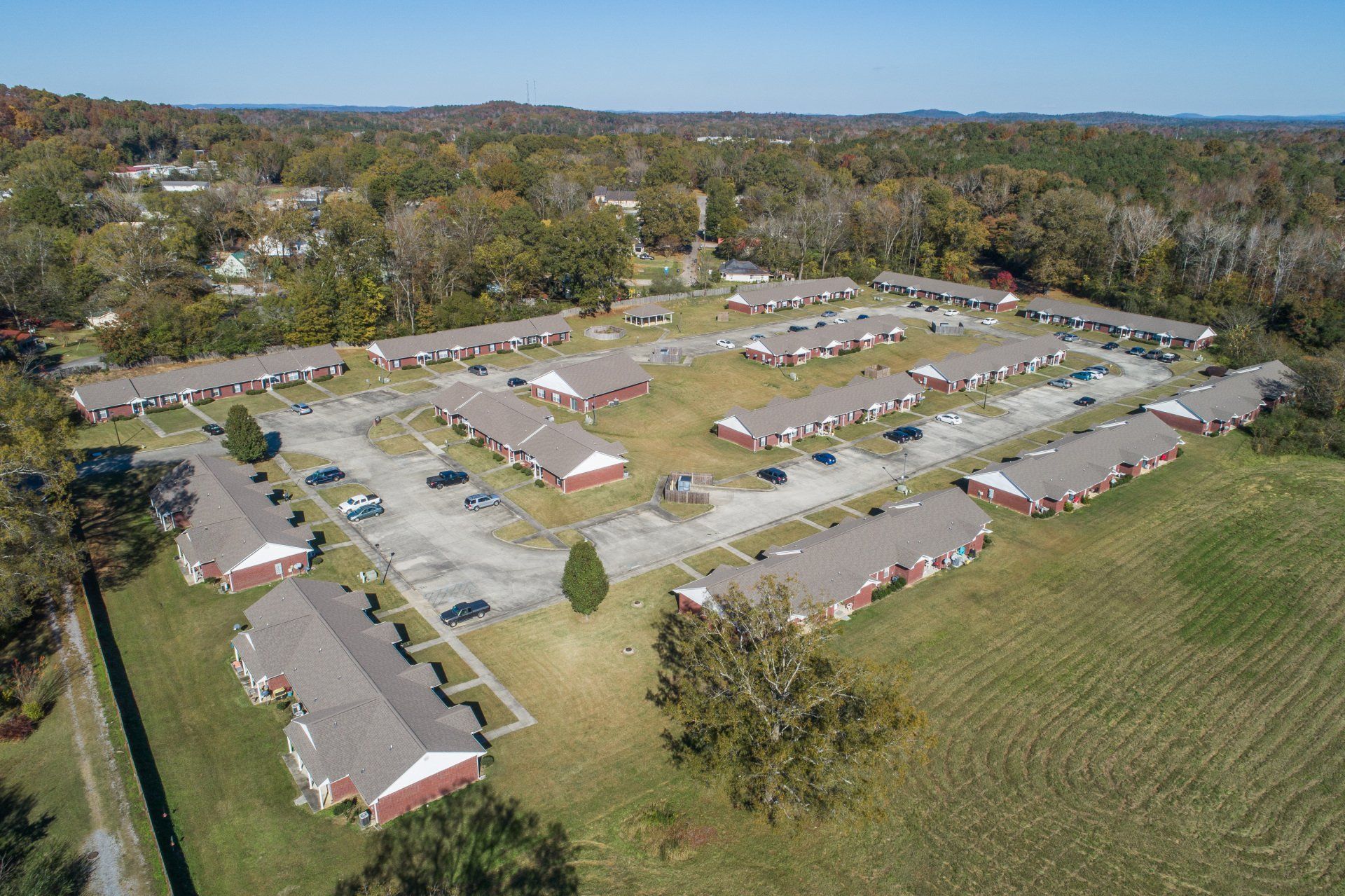 aerial view of community