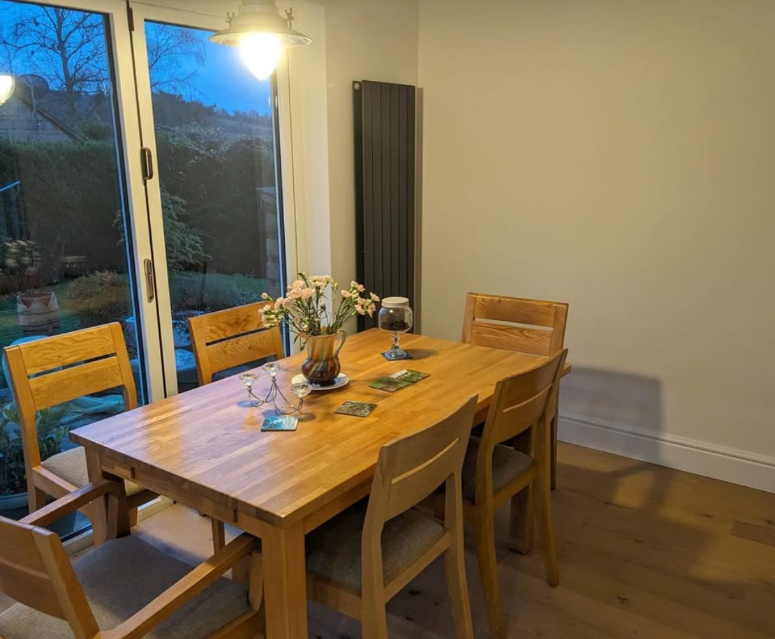 Oak Flooring and upright radiator