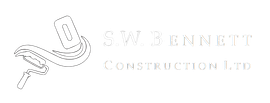 A black and white logo for a construction company.
