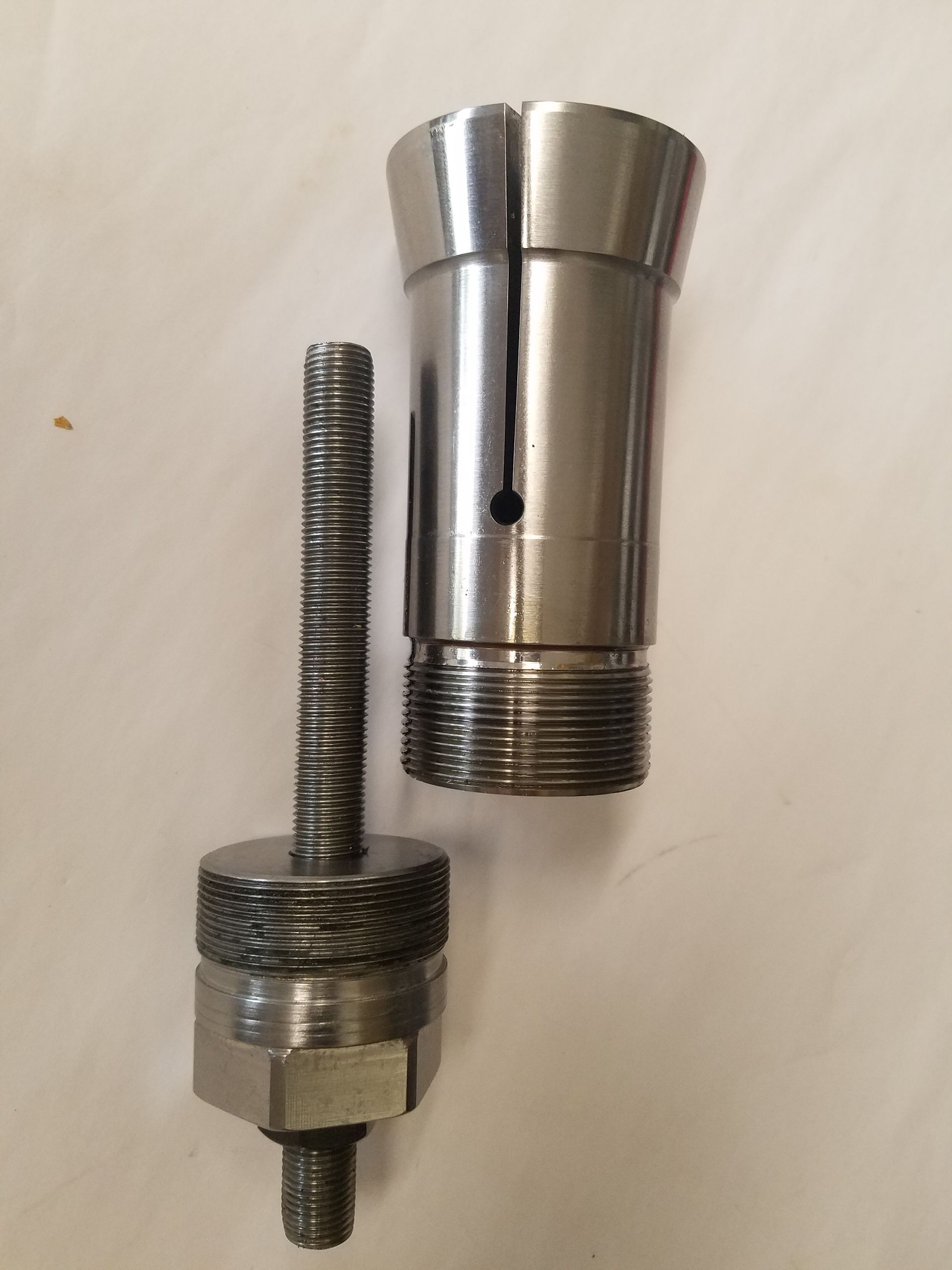 16c collet with unassembled adjustable College stop