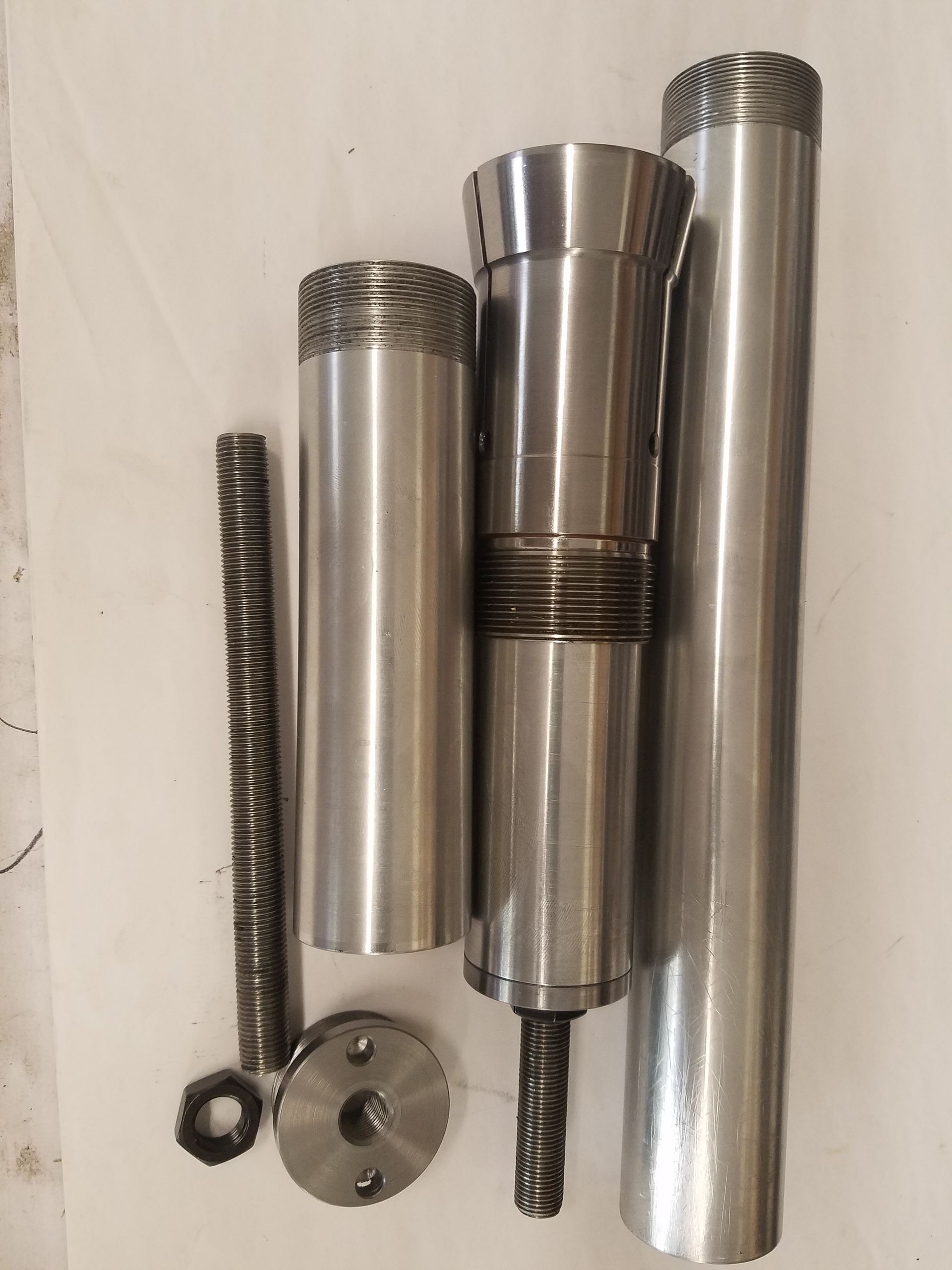 Additional collet stop assemblies 6-in and 12 in extensions