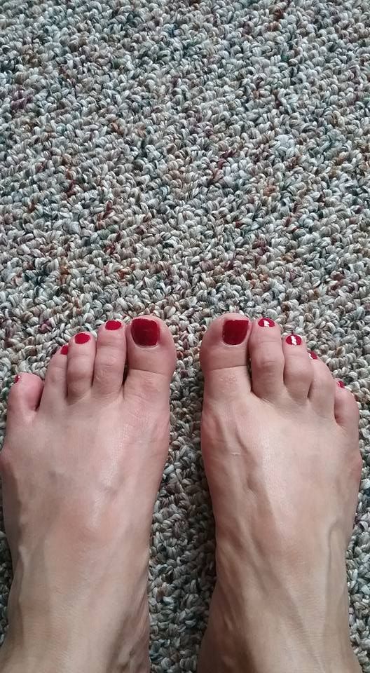Red pedicure — Grandville, MI — Ultra Hair