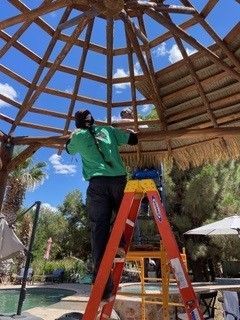 Tiki hut installation — Midland, TX — Franklin Foliage Landscaping