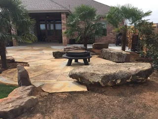 Landscaping design with huge rocks — Midland, TX — Franklin Foliage Landscaping