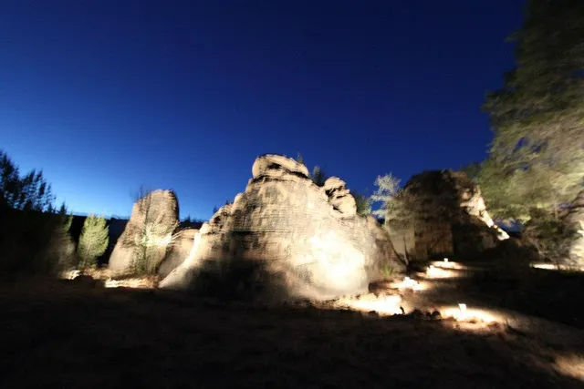 Landscape design with lighting — Midland, TX — Franklin Foliage Landscaping