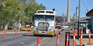 Truck And Construction Works On City Street — Lamont Civil Services Pty Ltd In Townview, QLD