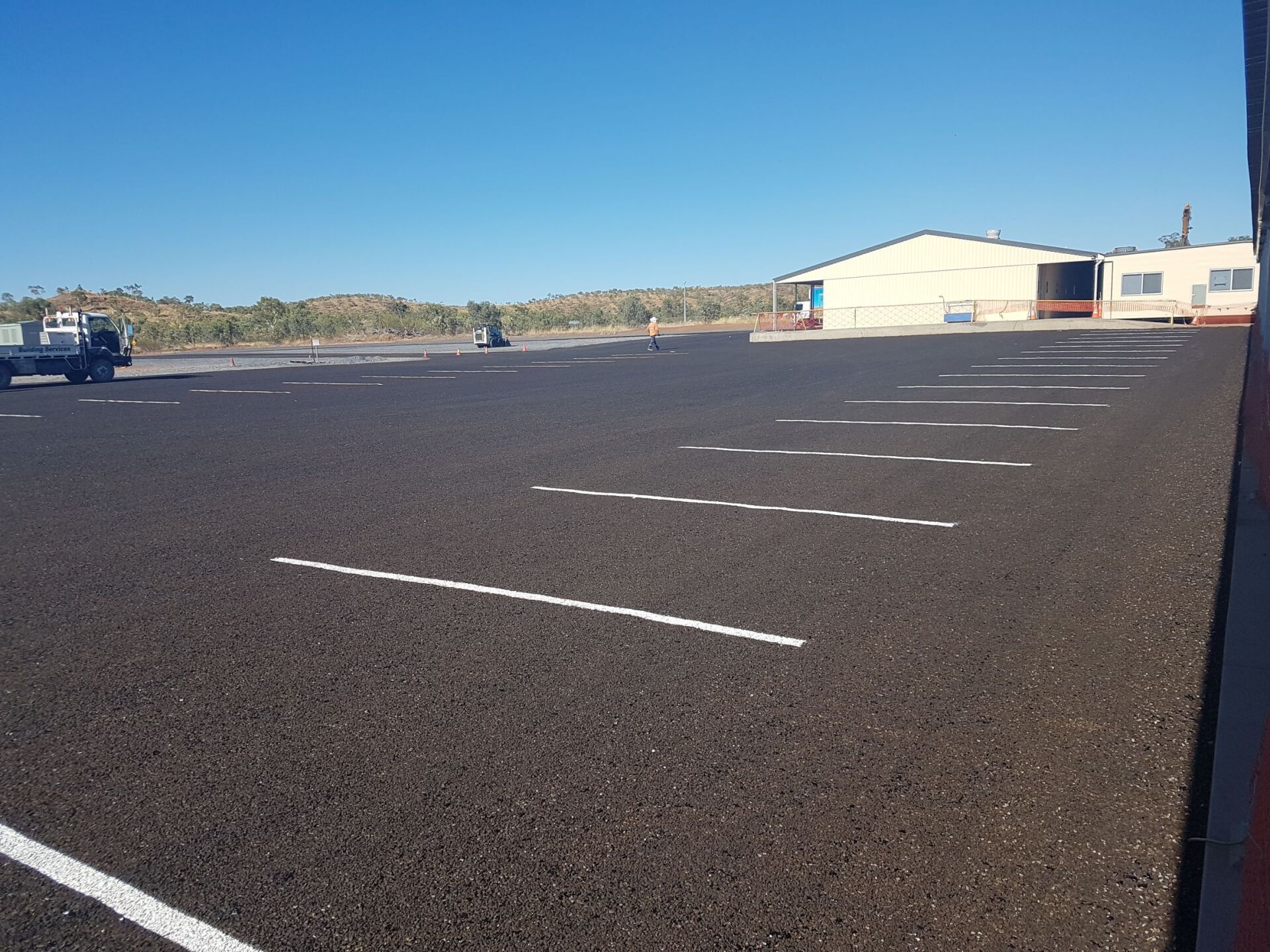 Sealed Carpark Construction At Mine Site — Lamont Civil Services Pty Ltd In Townview, QLD
