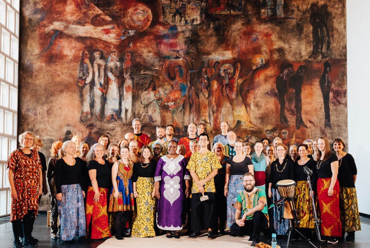 Ein Gruppenbild vom Afrika-Gospelchor Njabulo.